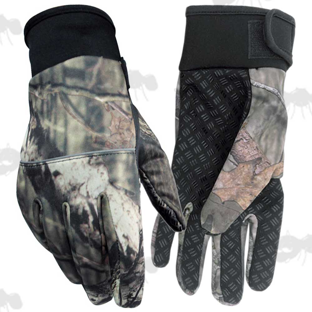 Pine Camouflage Full Finger Hunting Gloves