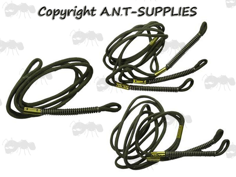 Range of Three Spring Loaded Green Lanyards by Illinois River Valley Calls