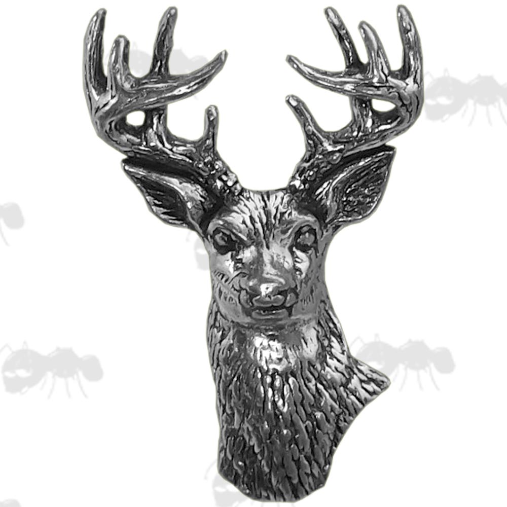 Stag Head Pewter Badge