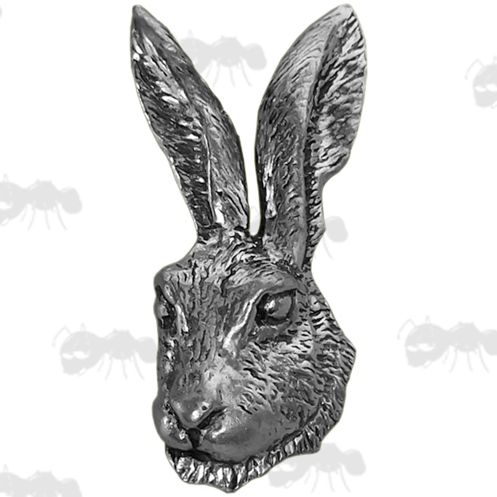 Hare Head Pewter Badge