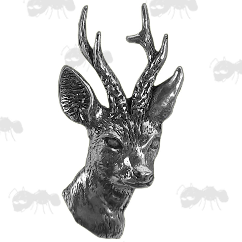 Roe Deer Head Pewter Badge