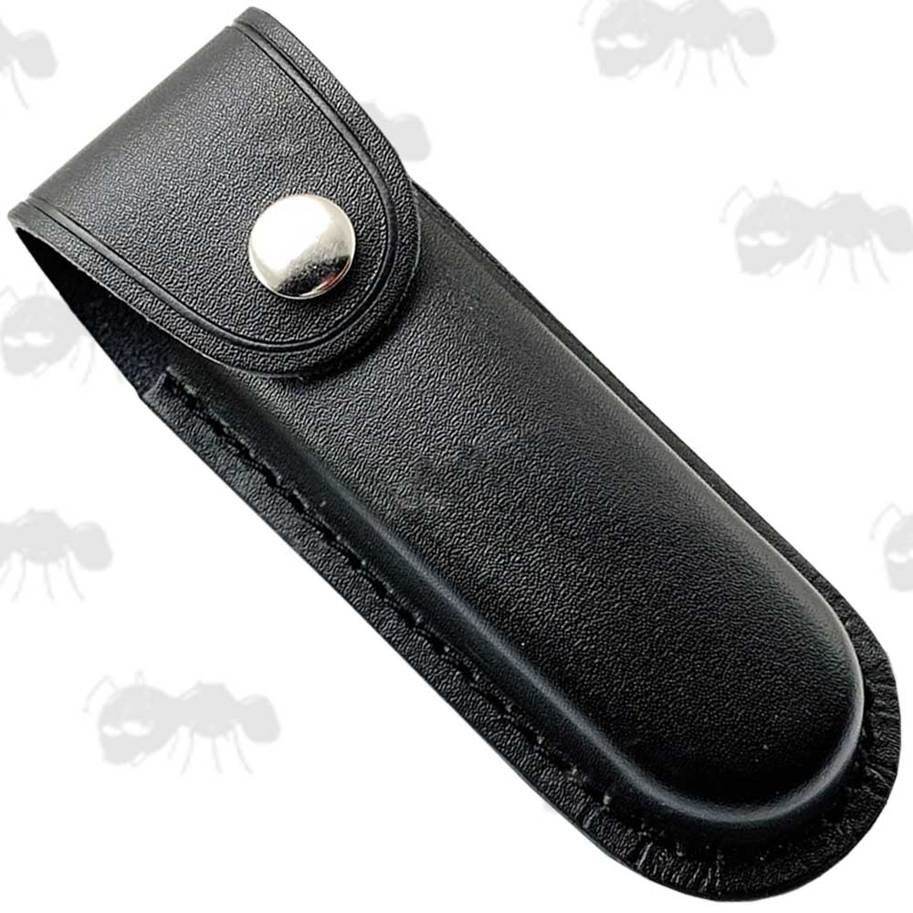 Large Sized Black Leather Folding Blade Knife Pouch