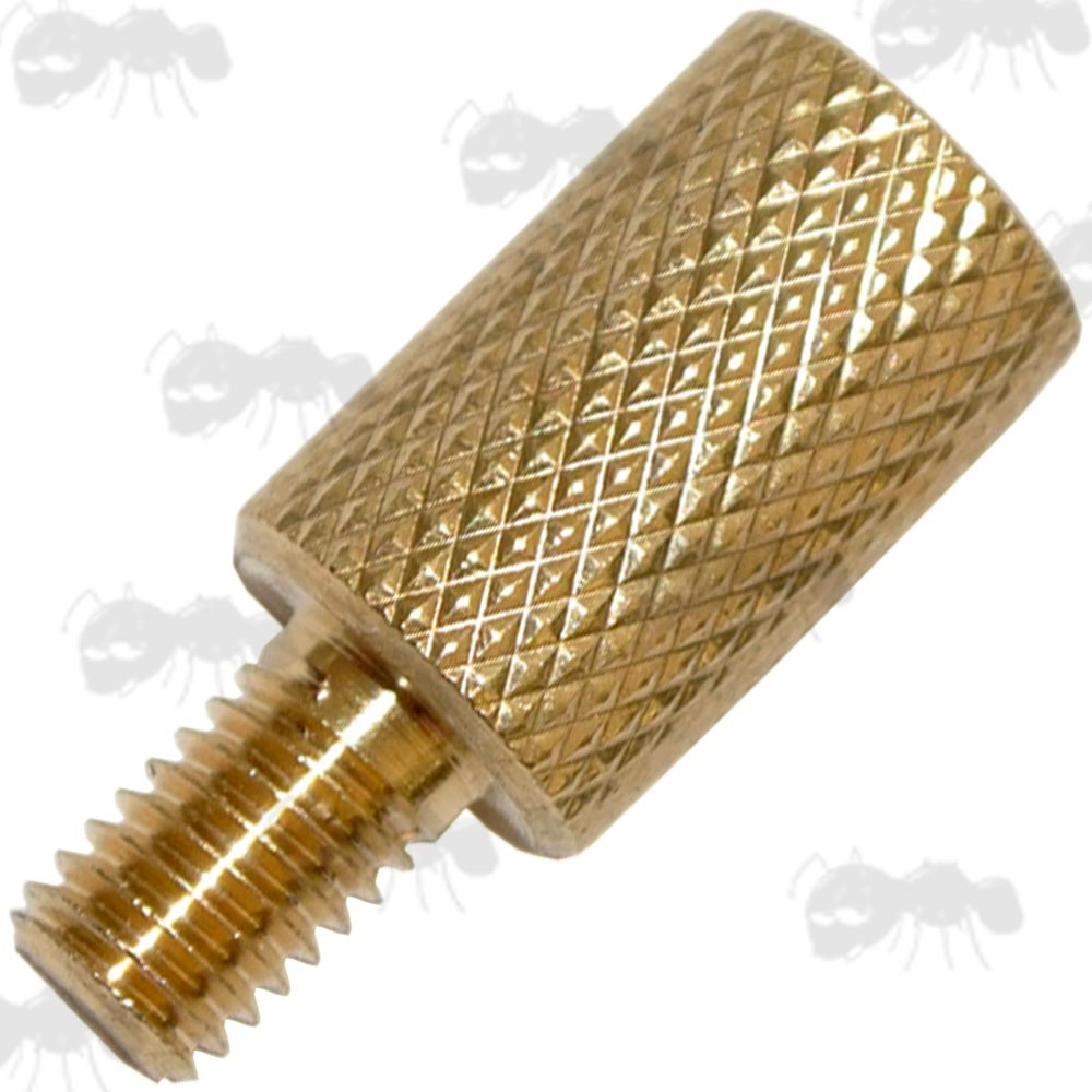 Brass Adapter for M5 Male Threaded Barrel Rods to Accept USA 5-16x27 Male Shotgun Cleaning Attachments