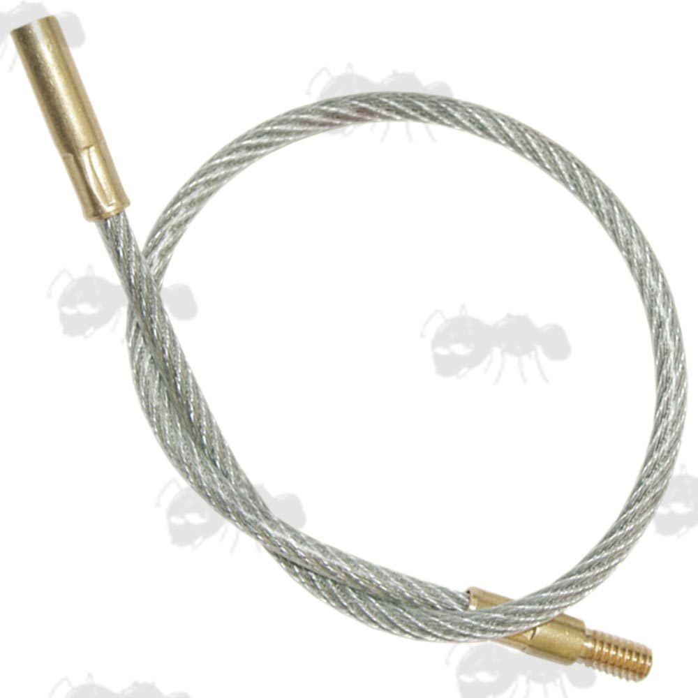 25cm Long Flexible Steel Cable with Clear Plastic Coating and Brass End Fittings