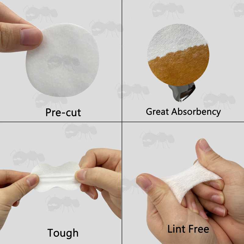Properties of The 5cm Diameter Gun Barrel Cleaning Round Disc Patches