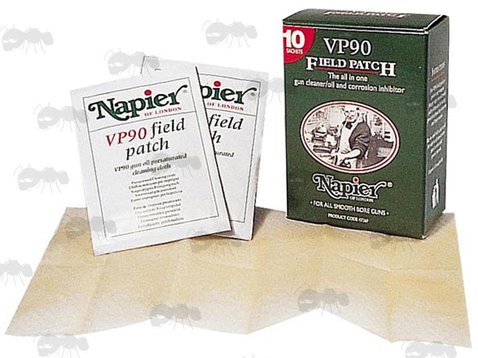 Ten Napier Of London VP90 Field Patches With Card Box