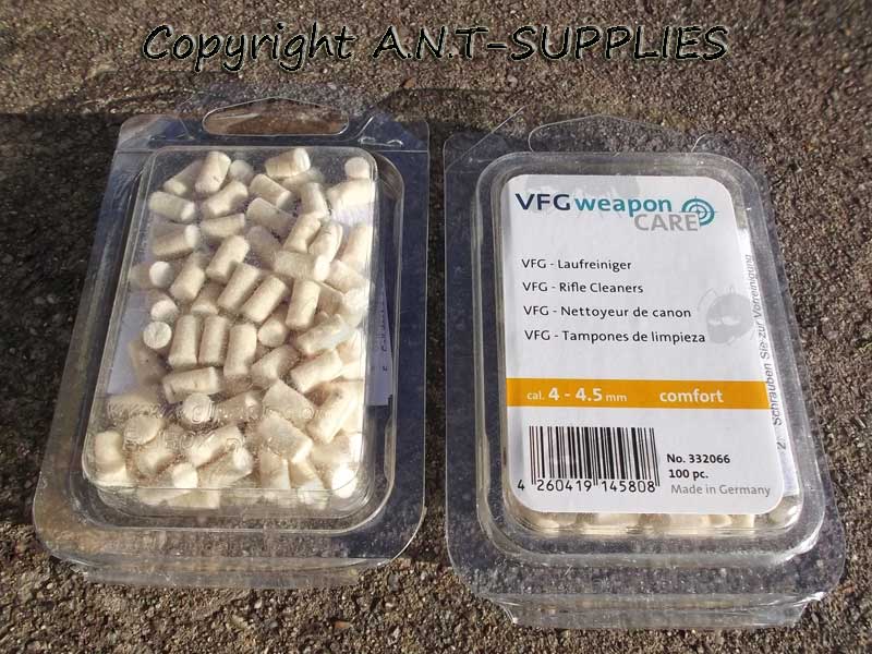Two Packs of VFG .177 / 4.5mm Pre-Drilled Felt Pellets for Pull-Through Cleaning Kits