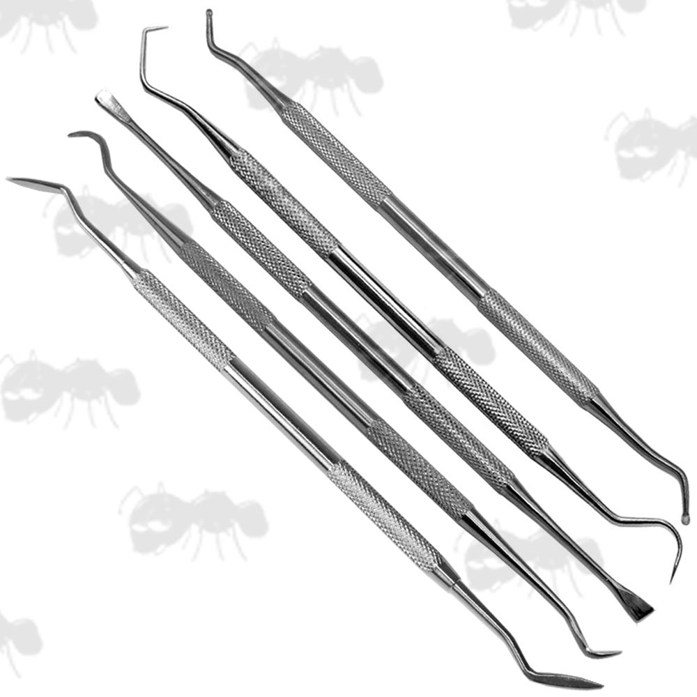 Set of Three Double Ended Stainless Steel Gun Cleaning Picks