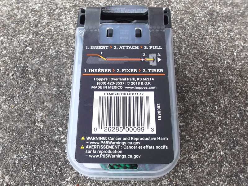 Hoppe's M-16, .22-.225 Calibre Rifle BoreSnake with Den, In Packaging