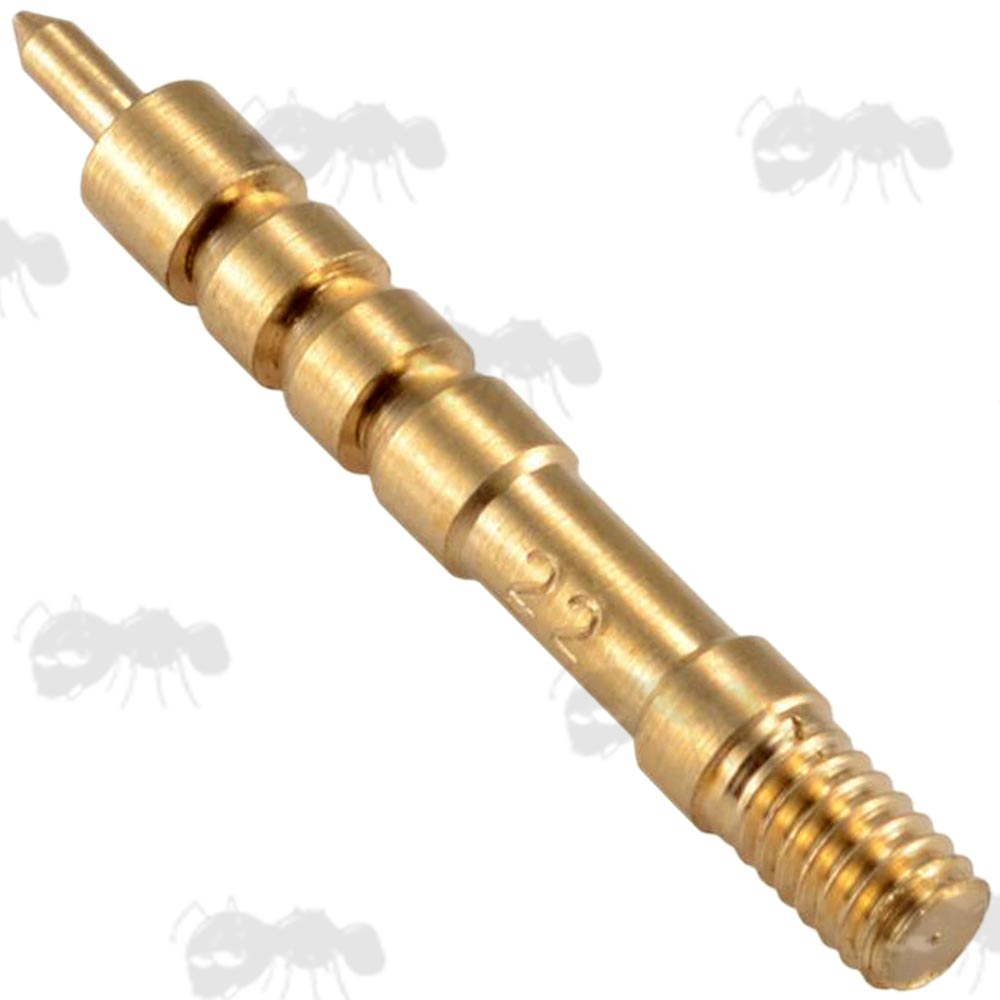 USA Thread Brass .22 Calibre Spear Point Jag with UK Thread Adapter