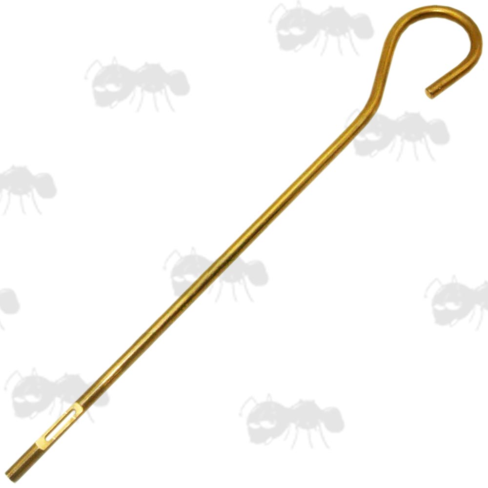Brass Ramrod Pistol Patch Puller with Threaded End for Brushes and Mops