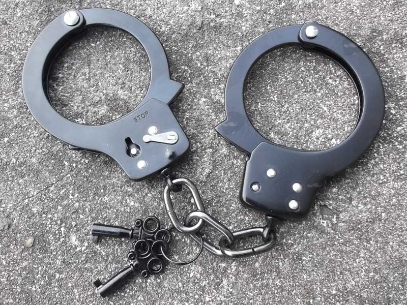 Military Surplus Heavy-Duty Handcuffs With Black Finish and Two Keys
