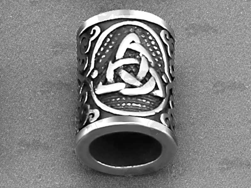 Silver Coloured Metal Warrior Face Paracord Bead