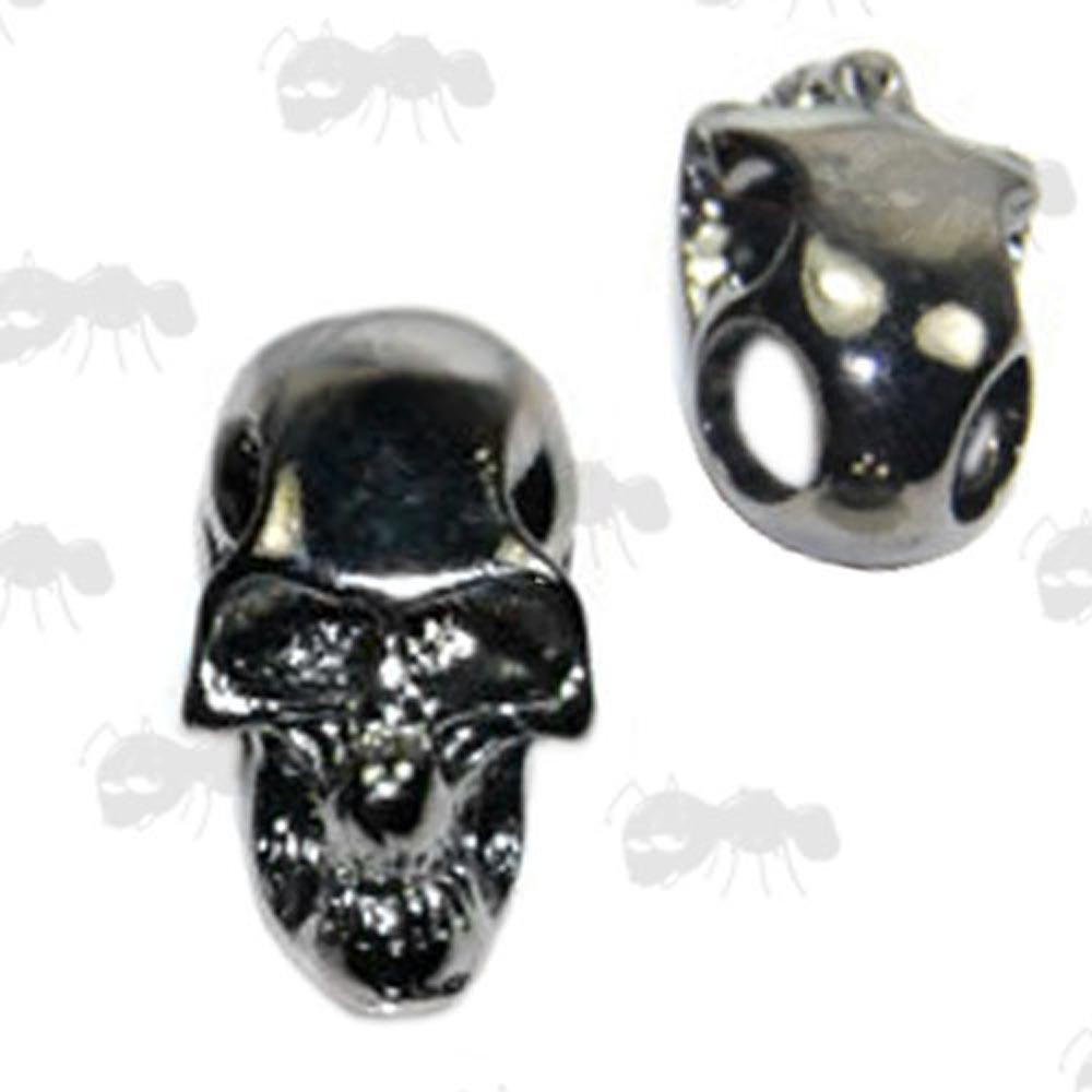 Gun Metal Black Coloured Skull Bead with Side Hole