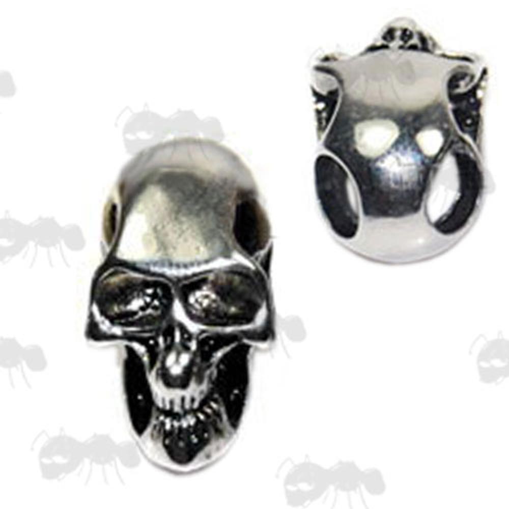 Silver Coloured Skull Bead with Side Hole