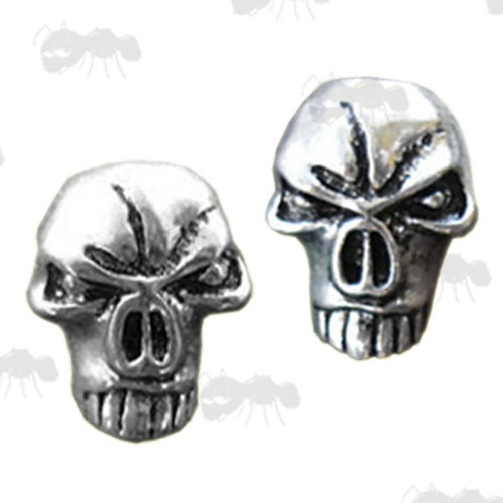 Silver Coloured Small Skull All Metal Paracord Bead