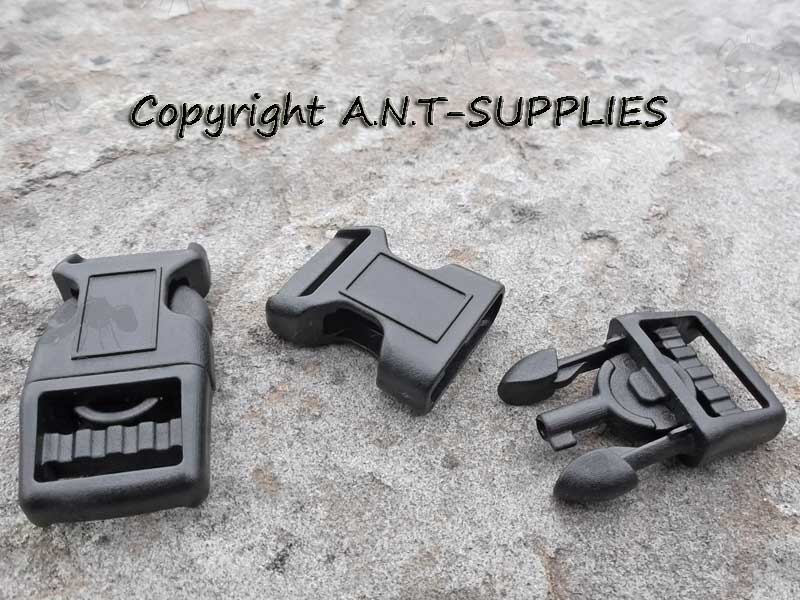 Two Black Plastic Buckle With Handcuff Keys