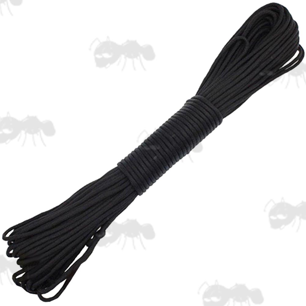 30 Metres of Black Coloured Paracord