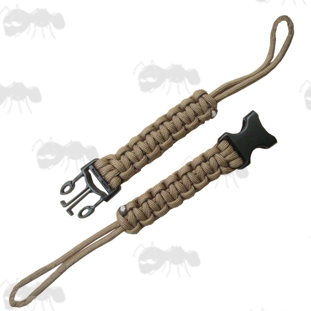 Quick Deploy Buckle Coyote Brown Colour Paracord Clasp