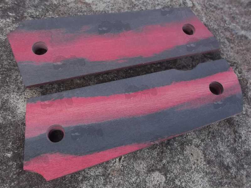 Rosewood Colt 1911 Handgun Diamond Textured Grip Panels