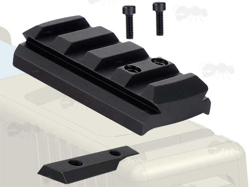 Glock 17 Weaver / Picatinny Sight Base Rail Adapter Mount, Shown Being Installed