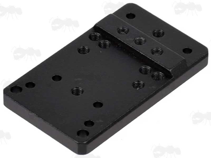 Base View of The Mini Red Dot Sight Universal Base Plate Mount for Glock Pistols