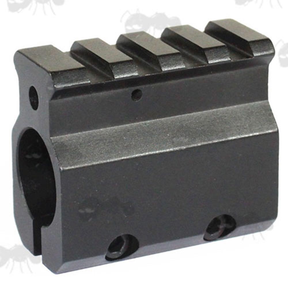 Low Profile Gas Block with Top Picatinny Rail for AR-15 Type Rifles