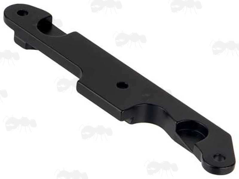 Back View of The All Black Aluminium AK Sight Side Mount Bracket Plate