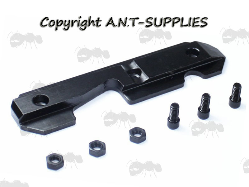All Black Steel AK Sight Side Mount Plate with Fittings