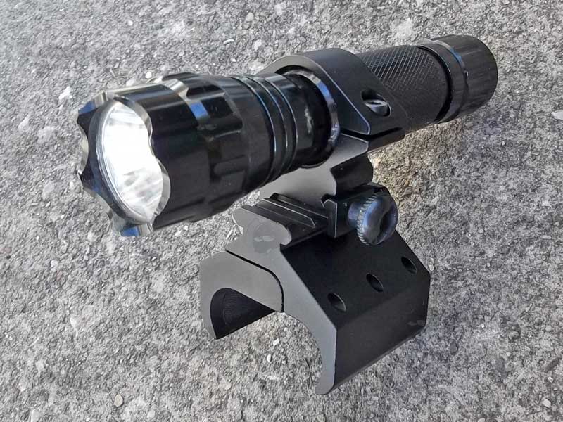 Double Barrel Shotgun Rail Mount Base Adapter with Mount and Torch