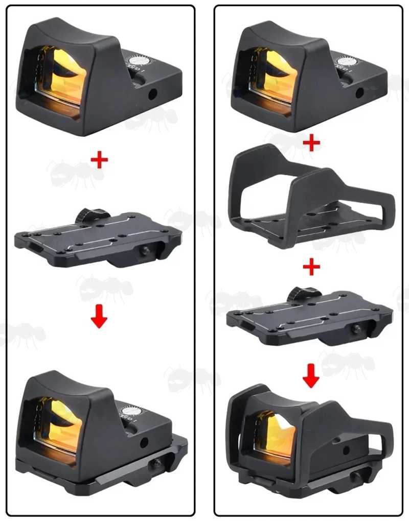 Red Dot Sight Fitting Guide for The Black Exoskeleton Protective Design Picatinny Rail Mount