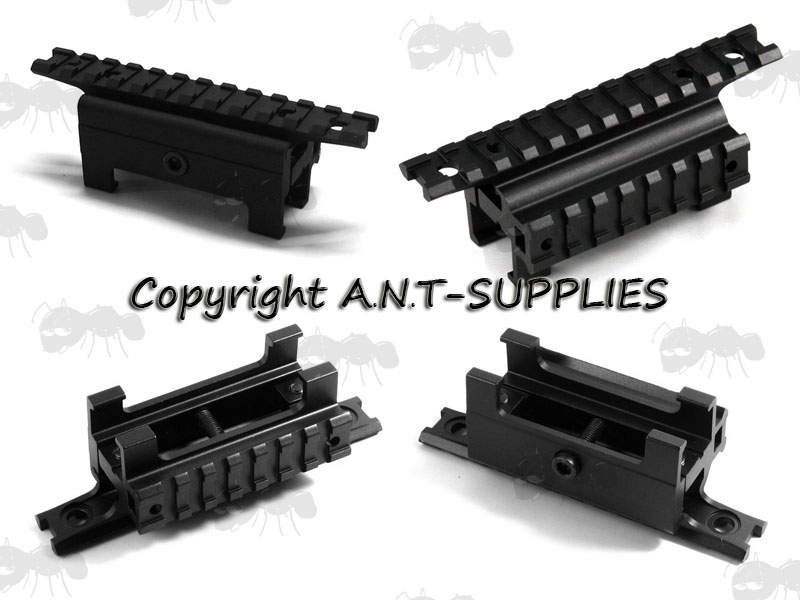 Four Black PSG-1 / MP5 High-Profile Sight Base Rail and Side Rail Claw Mounts