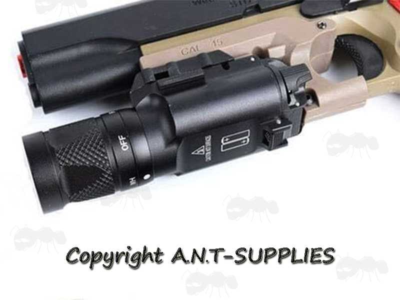 Colt 1911 Tan Handgun Rail Shown Fitted to a 1911 Pistol