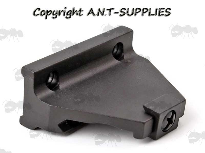 Top View of The Small Black Anodised Weaver / Picatinny Mount Base for Aimpoint T1 Style Sights