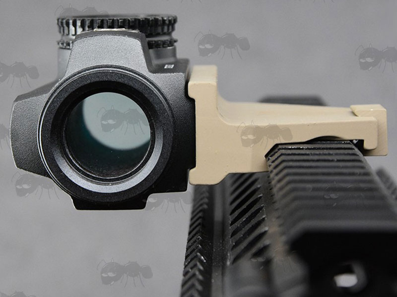 Small Tan Anodised Weaver / Picatinny Mount Base for Aimpoint T1 Style Sights