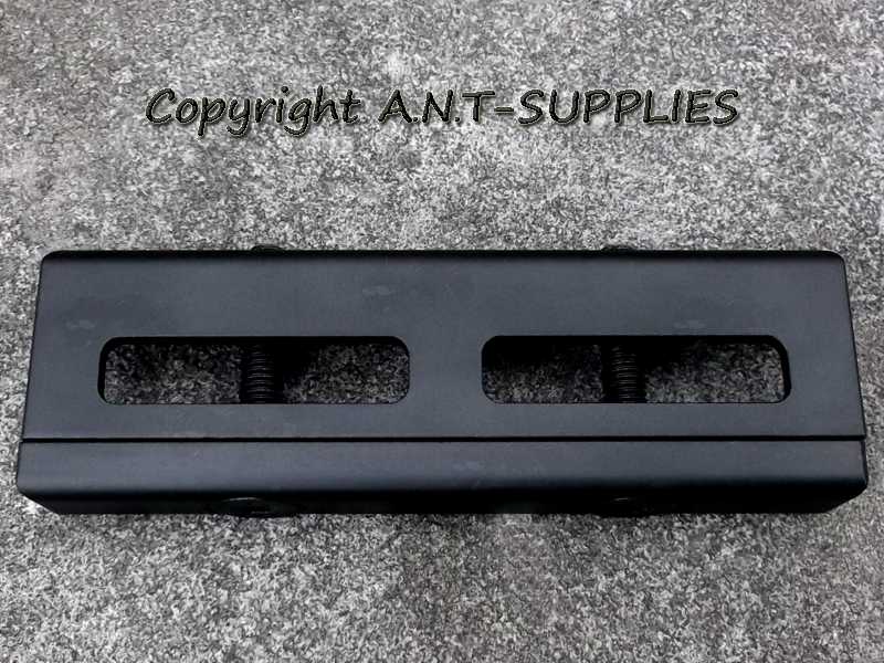 Top Down View of The M-Lok Rifle Attachments Slots on The Picatinny Accessory Rail Adapter