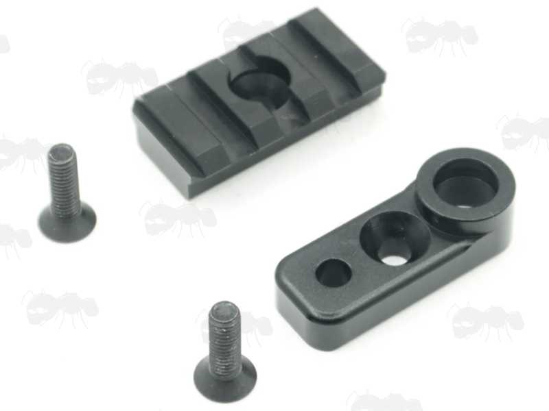 Weaver / Picatinny Rail and 10mm Socket Swivel Port Accessory Rails for the Pump Action Shotgun Barrel Magazine Tube Clamp Rail Base Adapter