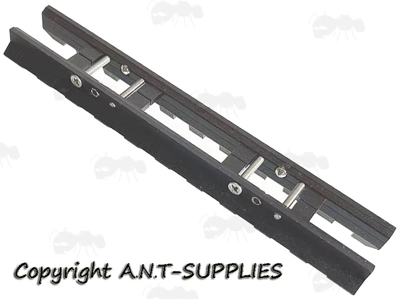 10 Slot Long Steel Shotgun 3/8″ Rib Weaver / Picatinny Adapter Rail