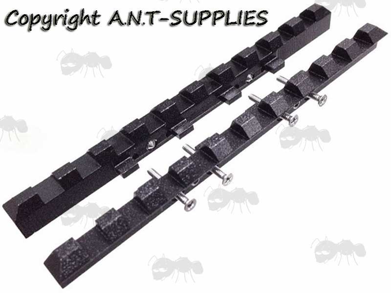 10 Slot Long Steel Shotgun 7mm Rib Weaver Adapter Rail