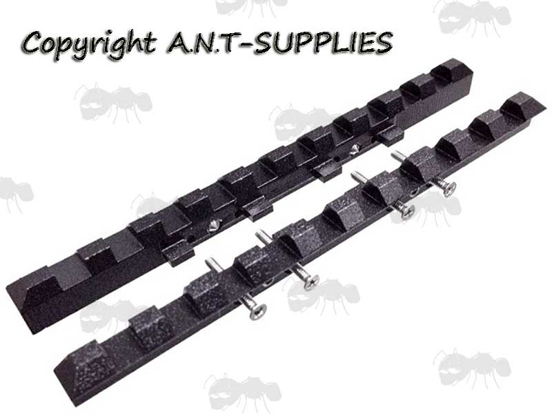 10 Slot Long Steel Shotgun Rib Weaver Adapter Rail