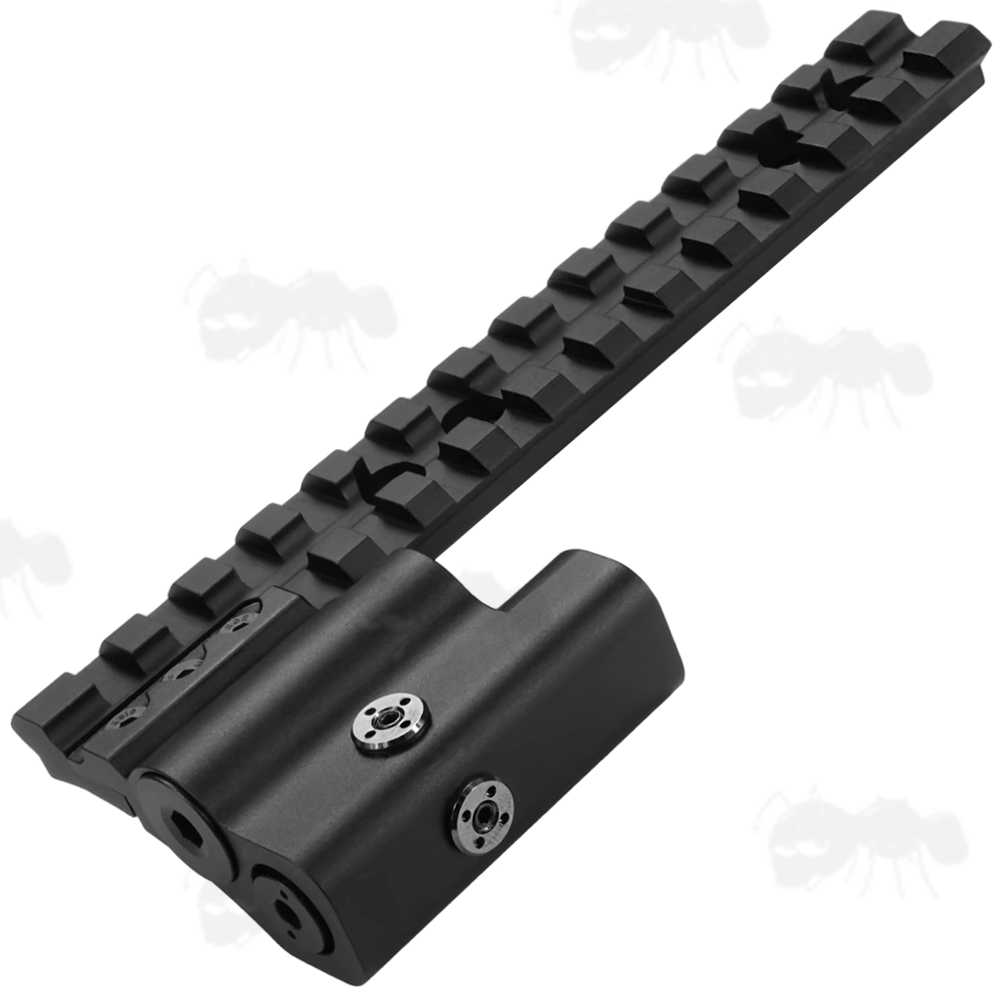 140mm Long Weaver / Picatinny Sight Rail with 13 Slots and High-Powered Green Laser Sight, for Mossberg 500 / 590 / 835 Series Pump Action Shotguns