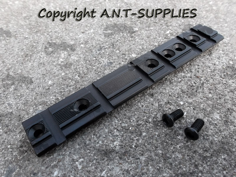 Black 9.5-10.5 Wide Dovetail and 20mm Wide Weaver / Picatinny DIY Sight Rail with Fittings