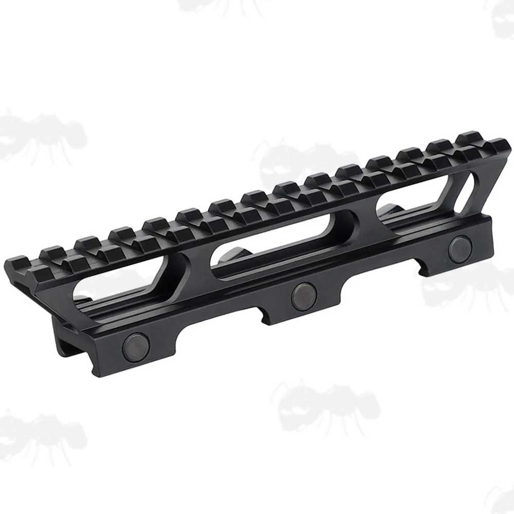 High-Profile Fourteen Slot Length Forward Reach Picatinny Riser Rail