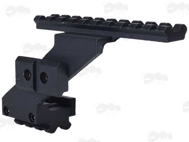 Black Aluminium Trigger Frame Rail Fitting Pistol Sight Rail Bridge Mount