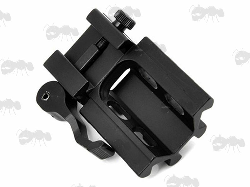 Base View of The Quick-Release Inline and Twin Offset Forward Reach Weaver Accessory Rail Mount