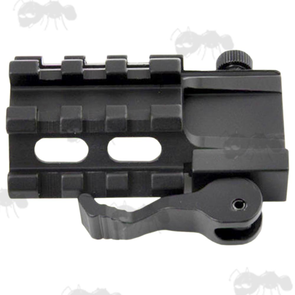 Quick-Release Inline and Twin Offset Forward Reach Weaver Accessory Rail Mount