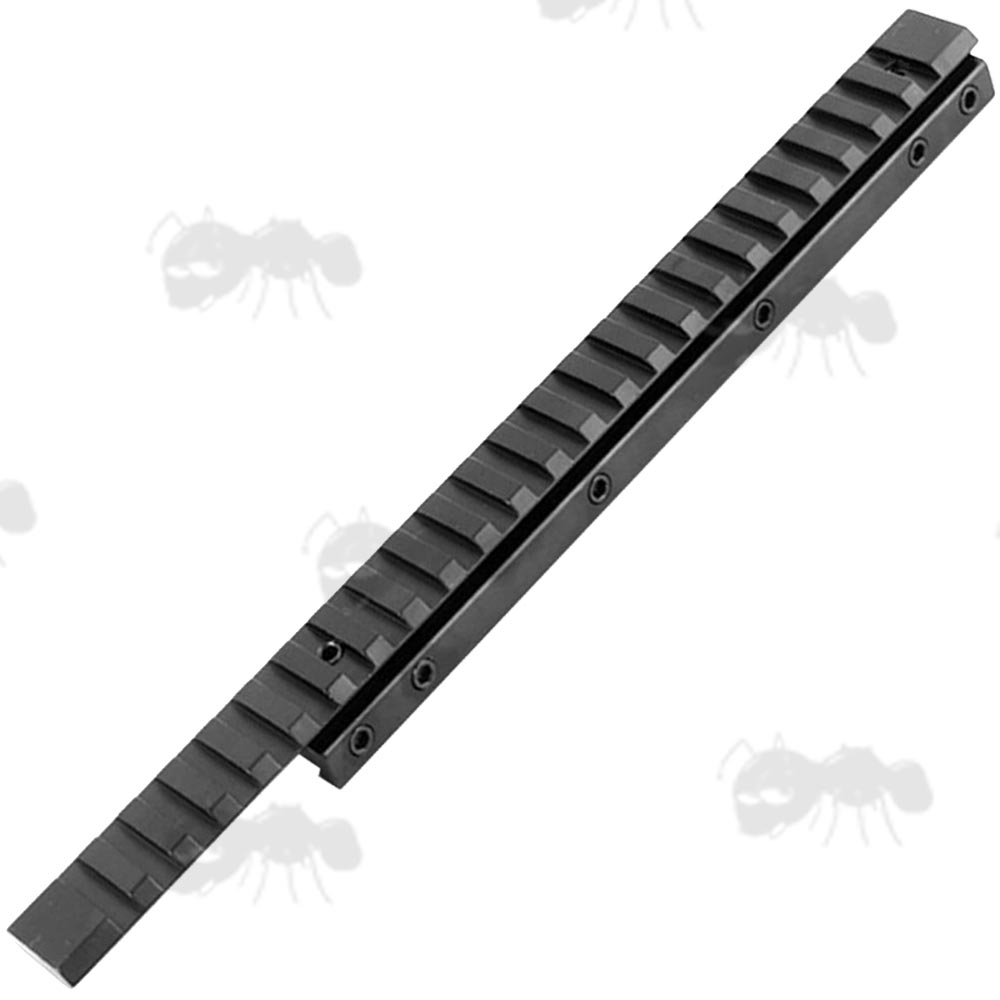 XXL 9.5-11mm Dovetail to 20mm Weaver / Picatinny Forward Reach Long Rail Adapter with 24 Slots