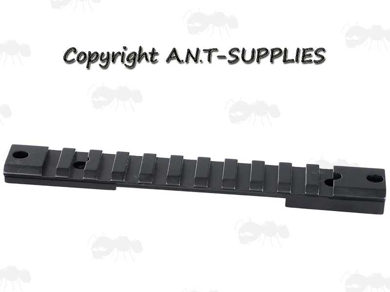 Top Picatinny Rail Slots View of Short Action One Piece Remington 700 Aluminium Picatinny Rail