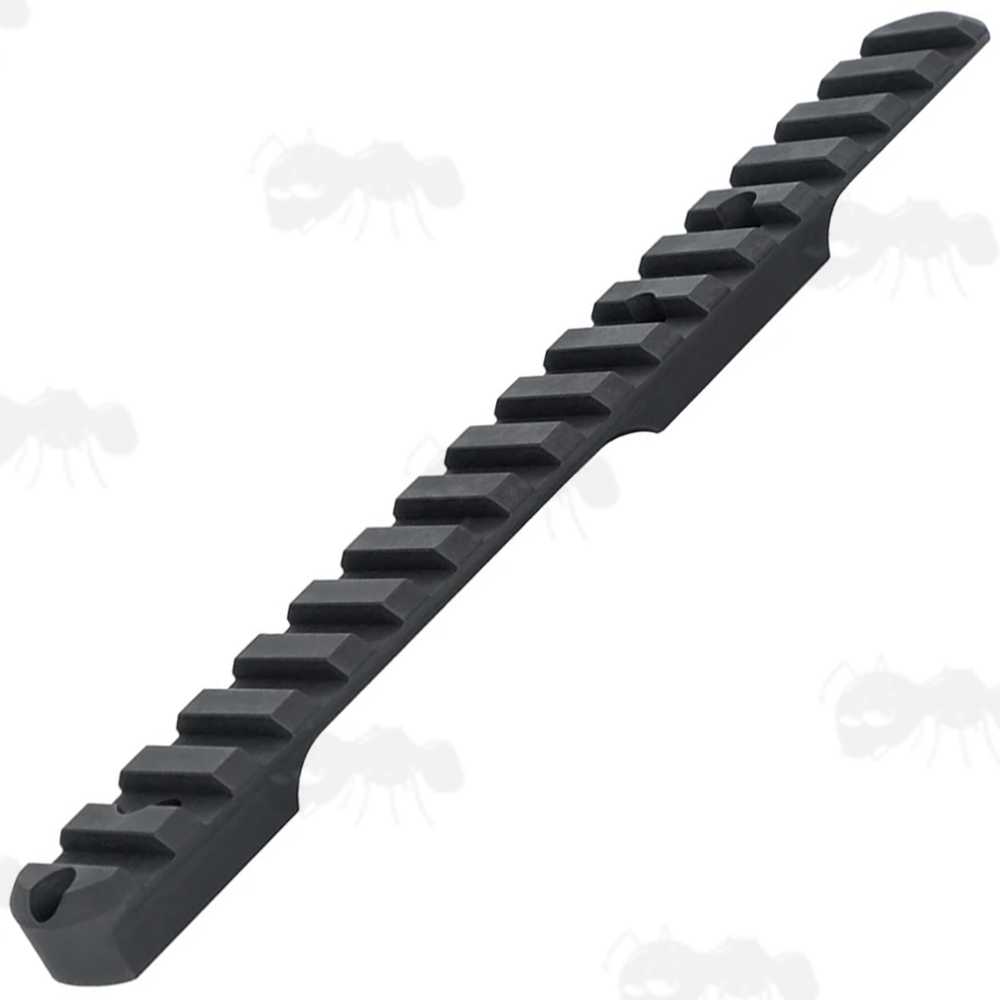 Top Picatinny Rail Slots View of Short Action One Piece Remington 700 Steel Picatinny Extension Rail