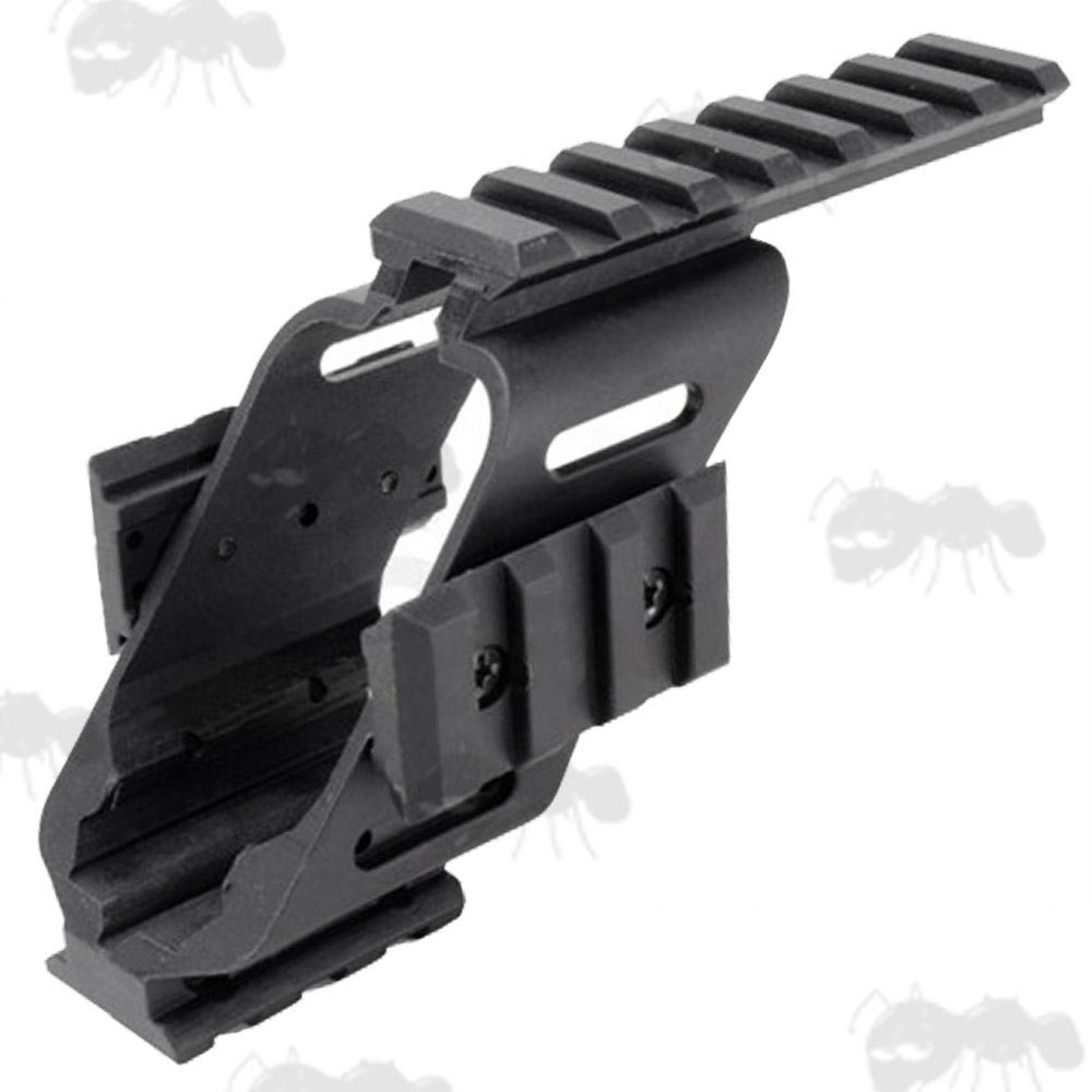 Black Polymer Universal Fitting Railed Pistol Scope Rail Mount Adapter